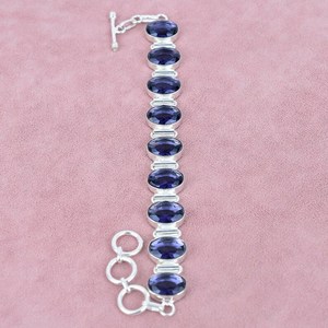 Handmade Bohemian 925 Sterling Silver <b>Bracelet</b> Amethyst Gemstone Wedding Party Gift for Women Christian Inspired Bridal Jewelry - Product Image 6