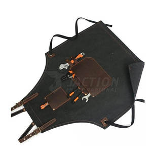 Tablier de barbier Offre Spéciale Vente en gros Tablier de barbier à rayures imperméables en coton et polyester avec logo personnalisé - Product Image 4