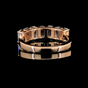 แหวนแต่งงานเพชรเม็ดมรกตสีโรสโกลด์18Kt 3.35กะรัตเพชรที่ปลูกในห้องทดลองเครื่องประดับสุดคลาสสิก IGI สำหรับการหมั้น - Product Image 3