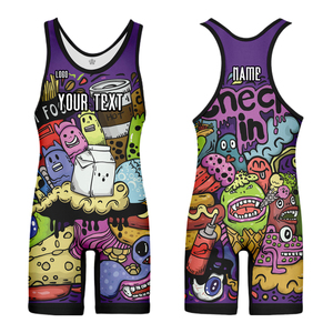 Levantamiento de pesas Custom Wrestling Singlets Sublimación Equipo Compresión Impresión Deep Color Men Wrestling Singlet para mujeres - Product Image 5