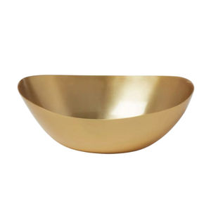 Accessoires de cuisine design vintage de qualité supérieure bol de service en métal doré de forme ronde support à dessert pour les collations - Product Image 3