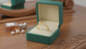 แหวนทอง 14K ประดับเพชรธรรมชาติ ดีไซน์รูปหัวใจ สวยสง่าสำหรับผู้หญิง |    0.10 กะรัต - Product Image 5