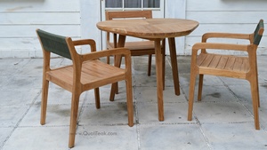 Trilope Teak <b>Foldable</b> Waterproof Modern Outdoor <b>Dining</b> <b>Table</b> - Product Image 2