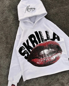 Sudadera con capucha de gran tamaño con cremallera de invierno con estampado digital de logotipo personalizado para hombre, sudadera holgada de manga regular de peso pesado, 100% algodón - Product Image 2