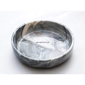 Luxurious Design Fruit <b>Serving</b> Marble <b>Bowl</b> Superior Quality Round Customized Size Solid Marble Food <b>Bowl</b> India Manufacture - Product Image 2
