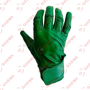 Best Quality Cowhide Leather Baseball Batting Gloves Professional Short Cuff Green Color for Team Players New Arrival - Product Image 2