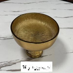 Centro de Mesa Decorativo para Bodas, Frutero Ecológico Desechable, Moderno, de Alta Calidad, para Fiestas, Postres y Helados, de Aluminio Dorado - Product Image 1