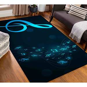 Alfombra Musical con Diseño de Clave de Sol: Alfombra Antideslizante Impresa en 3D, Alfombra de Chenilla - Product Image 5