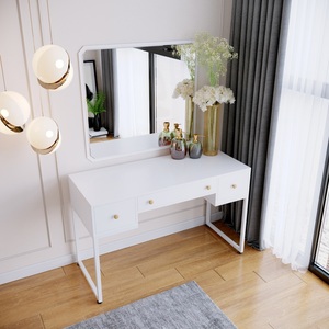 Tocador de Madera de Lujo Ministral con 3 Cajones, Madera Maciza BTD68011 para Dormitorio - Product Image 2