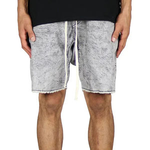 2025 <b>Men's</b> Best-Selling Acid Washed Lavender Color Basic <b>Shorts</b> <b>Elastic</b> <b>Waist</b> Side Pockets Casual Mesh Sports Solid Digital - Product Image 4