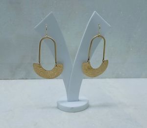 Hammered Brass Metal Stud Earrings and Matt Finish Black Antique Gold <b>Bracelet</b> Fancy <b>Fashionable</b> Party Wear <b>Bangles</b> - Product Image 2