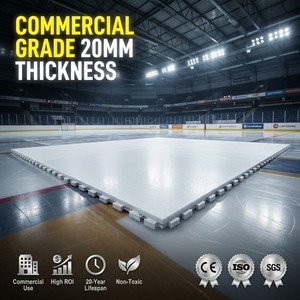 <span class=keywords><strong>Piste</strong></span> <span class=keywords><strong>de</strong></span> glace synthétique incassable en UHMWPE haute densité, panneaux emboîtables pour l'entraînement et la maîtrise professionnels du hockey - Product Image 3
