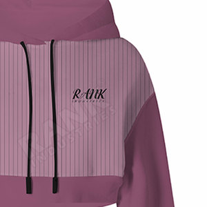 Último Diseño, Más Vendido, Fabricado por el Mejor Fabricante, Transpirable, Ecológico, Sudadera Corta con Capucha para Mujer - Product Image 3
