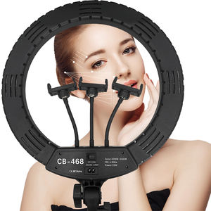 Kit de lampe annulaire à intensité variable pour Selfie, photographie, maquillage, vidéo, 18 pouces, Clip pour <span class=keywords><strong>YouTube</strong></span> <span class=keywords><strong>TIK</strong></span> <span class=keywords><strong>TOK</strong></span> - Product Image 4
