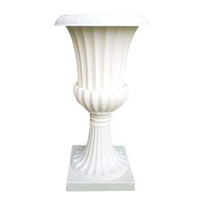 กระถางต้นไม้หินอ่อนสีเบจแบบตั้งพื้น ทำด้วยมือ ทนทานต่อรอยขีดข่วนและความชื้น เหมาะสำหรับตกแต่งสวนและบ้าน - Product Image 4