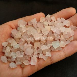 Trozos de cristal de cuarzo en bruto de morganita natural al por mayor, piedras preciosas rosas para la fabricación de joyas y artesanías curativas - Product Image 5