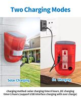Alarma solar de sensor de movimiento para exteriores, alarma solar antirrobo alimentada por energía solar, novedad, gran oferta