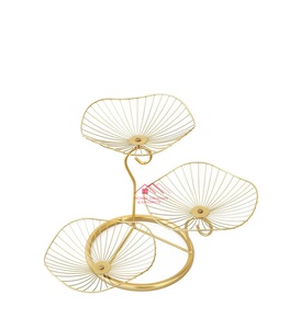 Présentoir et panier de fruits au prix de gros décor de table fini noir à 3 niveaux - Product Image 4