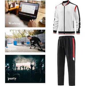 Survêtement zippé pour hommes, ensemble de jogging deux pièces, matériau respirant avec impression personnalisée, broderie et image de marque - Product Image 5