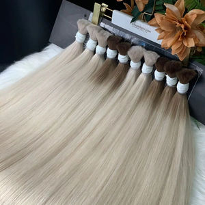 Extensiones de cabello humano liso con cutícula completa cruda a granel de alta calidad superdibujada doble hecha en Vietnam muchos colores estilo ondulado caliente - Product Image 1