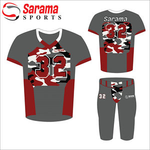 Uniformes de fútbol americano diseño personalizado con parche bordado de números de nombre de sarga de aparejos, - Product Image 3