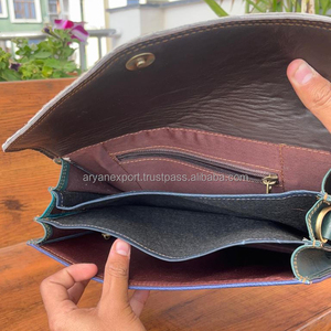 ใหม่ผู้หญิงแท้ผมบนพิมพ์สัตว์รีไซเคิลหนังสีStubbyกระเป๋าถือที่ไม่ซ้ํากันสายรุ้งสีCrossbodyกระเป๋า - Product Image 6