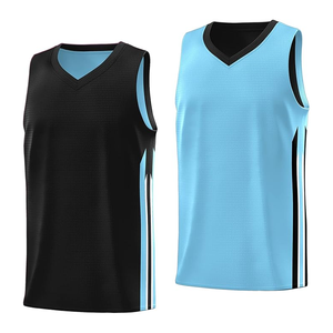 Uniforme deportivo de verano, pantalones cortos de baloncesto de poliéster 100%, tendencia, la última camiseta de baloncesto Reversible personalizada para hombres - Product Image 1