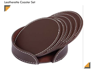 Ensemble de sous-verres en cuir de qualité supérieure, best-seller, fabriqués à la main, pour la décoration de table basse, logo personnalisé, impression UV, pour offrir en cadeau