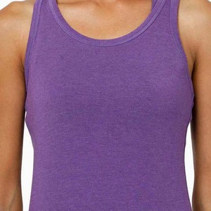 Color púrpura Ropa de verano Gimnasio Fitness Ajuste regular Casual Todas las tallas Algodón/Fibra de bambú Tallas grandes Camisetas sin mangas para mujer de Pakistán - Product Image 6