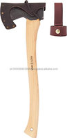 Hache Viking forgée à double lame en acier Damas de haute qualité, manche en bois gravé, par Steel Craft International