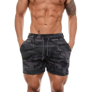 Pantalones cortos de gimnasio de estilo callejero para hombre, ropa deportiva informal con logotipo personalizado, envío directo, poliéster, a prueba de viento, secado rápido, patrón sólido - Product Image 1