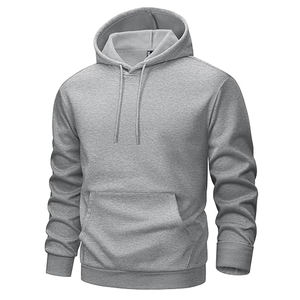 Sweat-shirt à capuche pour homme en tissu molletonné 100% coton, motif uni, broderie, capuche, confortable et élégant - Product Image 2