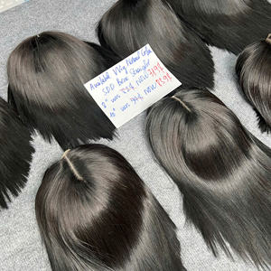 Pelucas de cabello humano vietnamita superior hueso recto color negro natural Super doble peluca extensión de cabello parte media - Product Image 2