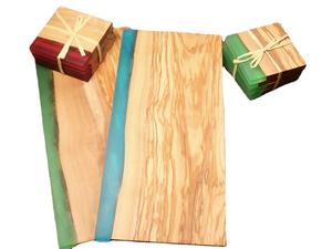 Plateau de service à fromage de luxe avec ensemble de 4 sous-verres plateau de service de nourriture usine fournitures de restaurant et d'hôtel en gros - Product Image 6