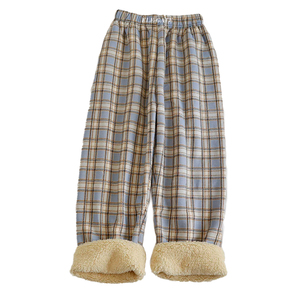 Pantaloni Casual Termici a Quadri con Doppio Rivestimento 100% Cotone Antipiega Bicolore Lavaggio Personalizzabile Logo Cerniera Pieghevoli - Product Image 4