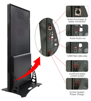 Écran d'affichage numérique LED portable P2.5 double face autoportant, pliable, intérieur/extérieur, pour centres commerciaux, ascenseurs