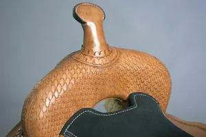 Best Selling Western Equestrian <b>Racing</b> Horse Saddle Comfortable Soft Genuine Leather Personalized Designer Wholesale Manufacture - Product Image 2