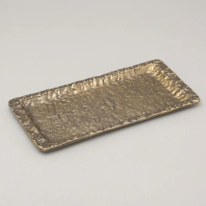 Plateau à chocolat en aluminium durable, fait main, écologique, au design accrocheur, avec accents floraux dorés, pour hôtels, boutiques de cadeaux, fêtes - Product Image 3