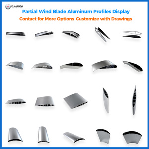 Perfiles Extruidos de Aluminio 6063 T5 de Alta Precisión para Palas de Viento, Aerofólio para Energía Eólica, Muestras Gratuitas - Product Image 2