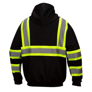 Cintas reflectantes Venta al por mayor Oem Design Safety Workwear Chaquetas de seguridad para hombres con chaqueta de seguridad con cremallera frontal de alta calidad - Product Image 2