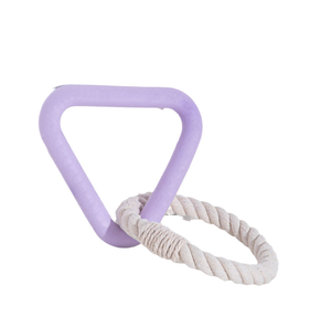 Triangle Dog Tug <b>Toy</b> Silicone <b>Interactive</b> Chew <b>Toy</b> Durable Pet Training Pull <b>Toy</b> Daily Teeth Cleaning - Product Image 2