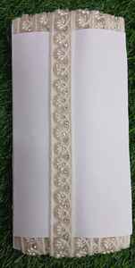 Cordones bordados a máquina hechos a medida en perlas de color beige unidos en varios diseños abstractos para fines de reventa - Product Image 4