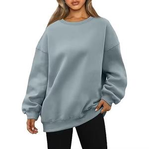 Alta calidad de las mujeres de gran tamaño de algodón polar soporte Streetwear pulóver Sudadera con capucha impresión personalizada cómodo ajuste suelto - Product Image 1