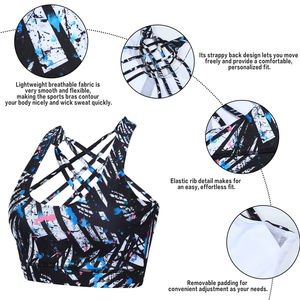 Dames Filles Running Gym Yoga Bra Tops Logo personnalisé Exercice Workout Femmes Sports Bra - Product Image 3