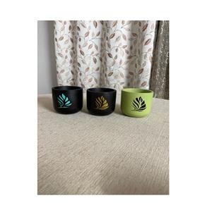 Macetas y Jardineras de Barro de Diseño Cuadrado Bohemio Multicolor al por Mayor, Decoraciones de Jardín de Barro Multicolor - Product Image 1