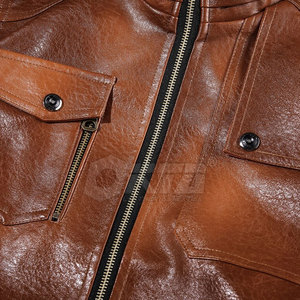 Chaqueta de cuero cálida de invierno transpirable para hombres, ropa informal, chaqueta de moda de cuero para hombres a precio razonable - Product Image 3