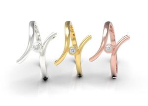 แหวนหมั้นเพชรโมอิสซาไนต์ทรงคลาสสิกประดับเงินแท้ 925 น้ำหนัก 0.03 กะรัต ดีไซน์เรียบหรูสำหรับผู้หญิง สวมใส่ในงานแต่งงานหรือเป็นแหวนแทนคำมั่นสัญญา - Product Image 3