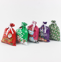 Pafu 2025 Fournitures de fête de Noël Multicolore Cadeau de Noël Sacs de friandises Cordon de Noël Sacs cadeaux