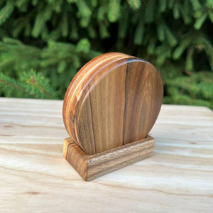 Sous-verre de thé en bois de mangue forme ronde boissons décoratives de table jus de thé collations utilisation bureau à domicile hôtel restaurants déco - Product Image 4