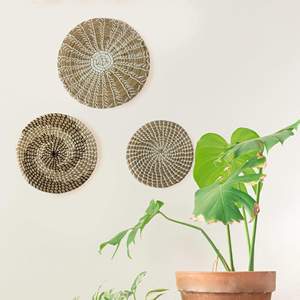 Home Office Hotel <b>Wall</b> Decoration Items African Seagrass Baskets New Styles Gift <b>Sets</b> Hanging Decorative Basket - Product Image 4